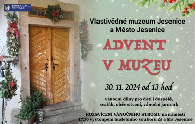 Advent v jesenickém muzeu | Vlastivědné muzeum Jesenice