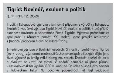 Tigrid: Novinář, exulant a politik | Mělnické kulturní centrum