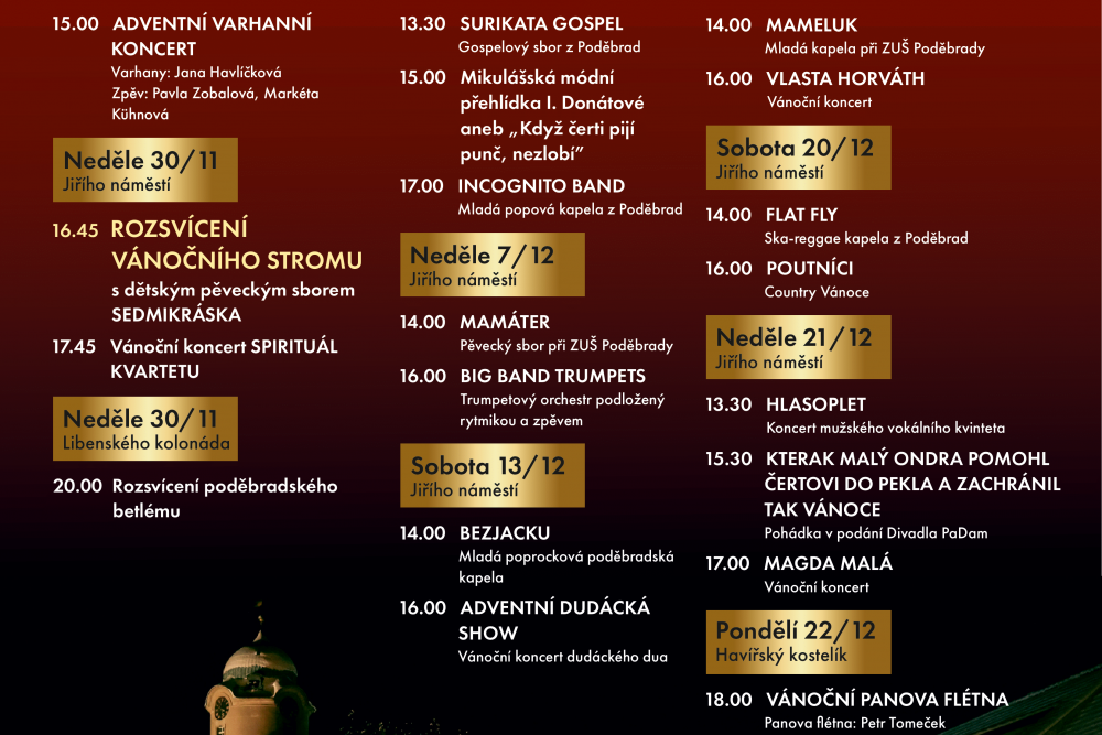 Poděbradský advent 2025 | Městské kulturní centrum Poděbrady